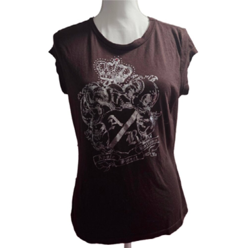 APPLE BOTTOMS Y2K Brown T-shirt W/ Print